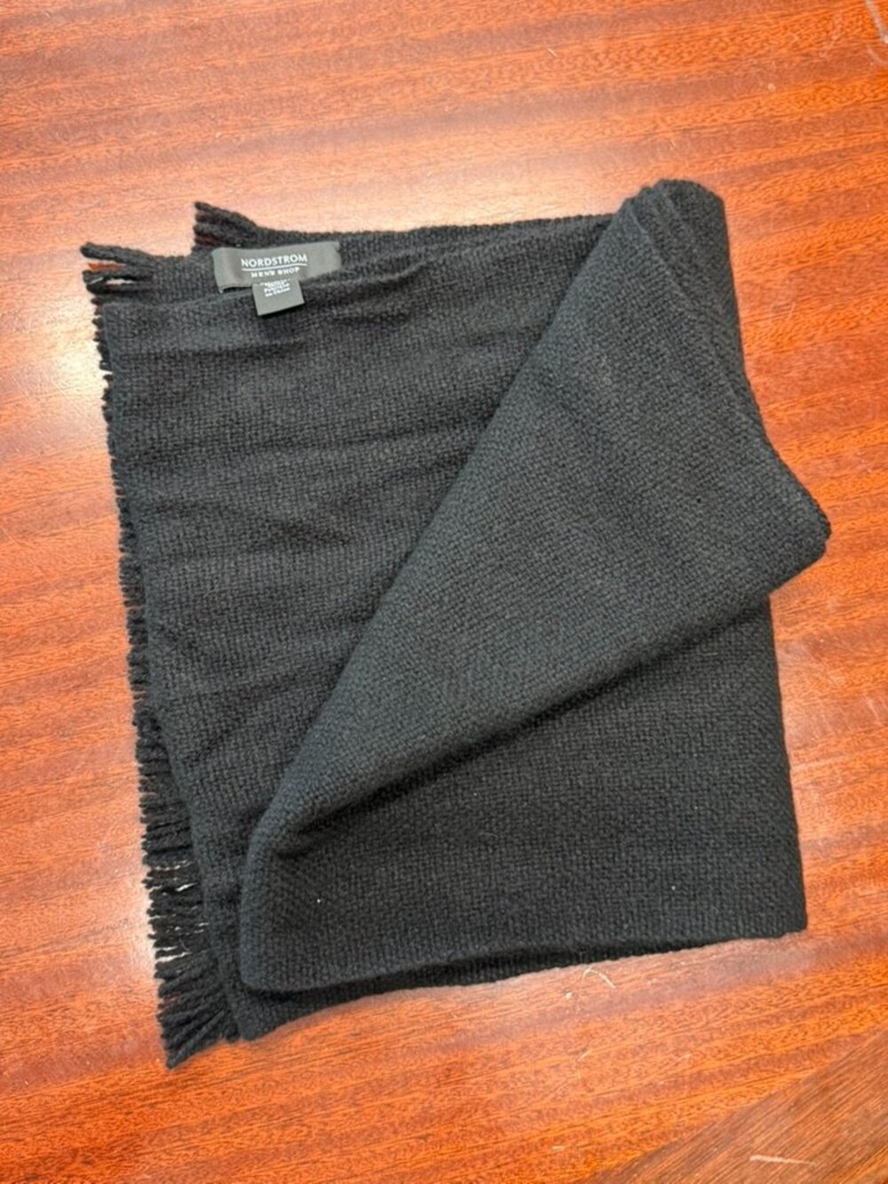 Nordstrom Men’s Shop 100% Cashmere Black Scarf